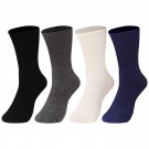 Zacca Crew Socks for Women - Seamless, 4 Pairs Cozy Cotton Socks, Casual Comfy Athletic Womens Socks, Size 6-9