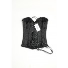 Zacca Corselet Tops for Women, Bustier Shapewear Lingerie, Lace Waist Push Up Bodysuit Black Color
