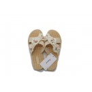 Zacca Women's Flat Sandals Fashion Slides With Soft Leather Slippers for Summer White Color