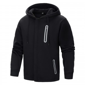 Zacca Hoodies for Men Casual Long Sleeve Mens Zip up Hoodies Hooded Fleece Sweatshirts with Pocket