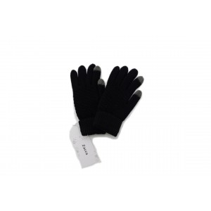 Zacca Winter Gloves for Women Cold Weather with Touch Screen Chenille Knit Thermal Warm Gloves Gifts Black Color